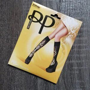 Pretty Polly 'Baroque' gold Embellished Knee Highs